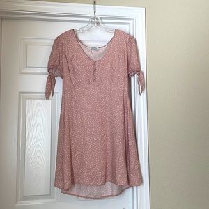 Pink polka dot dress